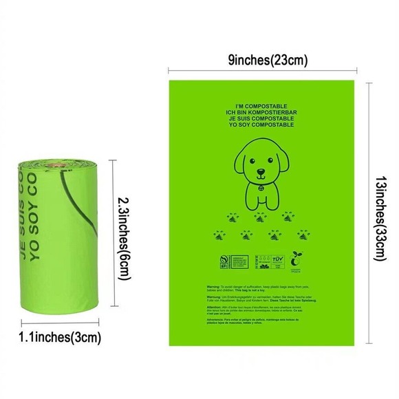 Biodegradable Corn Starch Dog Poop Bags - Eco-Friendly, Compostable, Leak-Proof - Picture 3 of 13